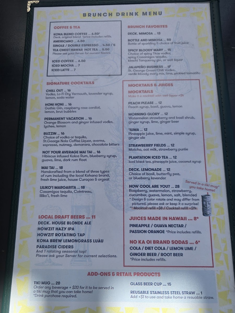 DECK. at Queen Kapiʻolani Hotel Menu - Image 4